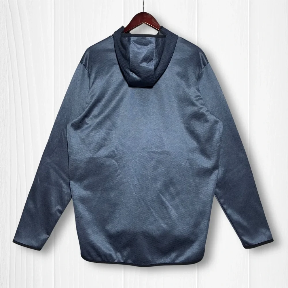 Adidas Team Issue Badge of Sport‎ Tech Ink Graphic Pullover Hoodie Mens XL Blue